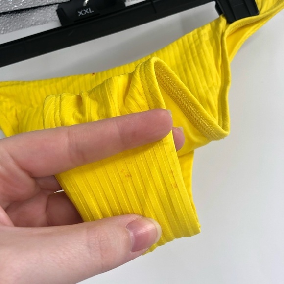 VITAMIN A EcoRib California High Leg Bikini Swim Bottom Cheeky NWT XL Yellow - Picture 8 of 11